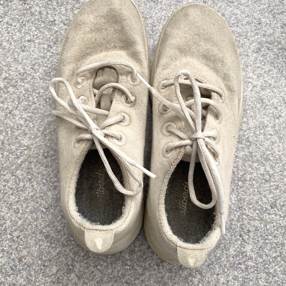Allbirds Wool Runner Athletic Lace Up Running Shoe Womens Size 8W White - Picture 1 of 4